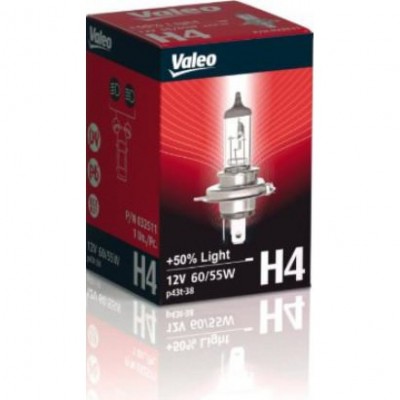 Галогеновая лампа Valeo H4 +50% Light 32511